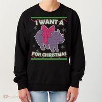 I Want A Hippopotamus Ugly Christmas Sweater Women's Sweatshirt thumb 0