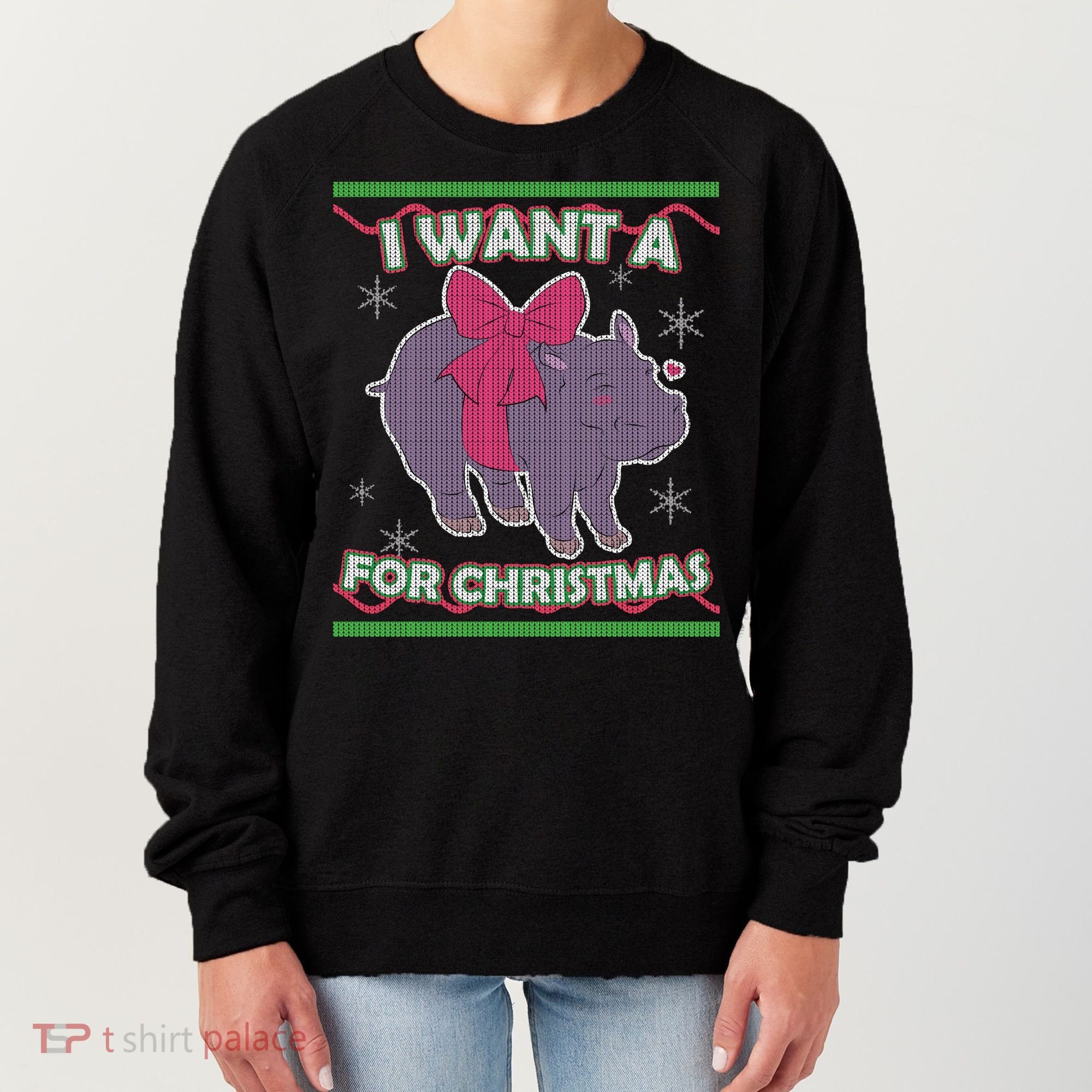 I Want A Hippopotamus Ugly Christmas Sweater Women's Sweatshirt