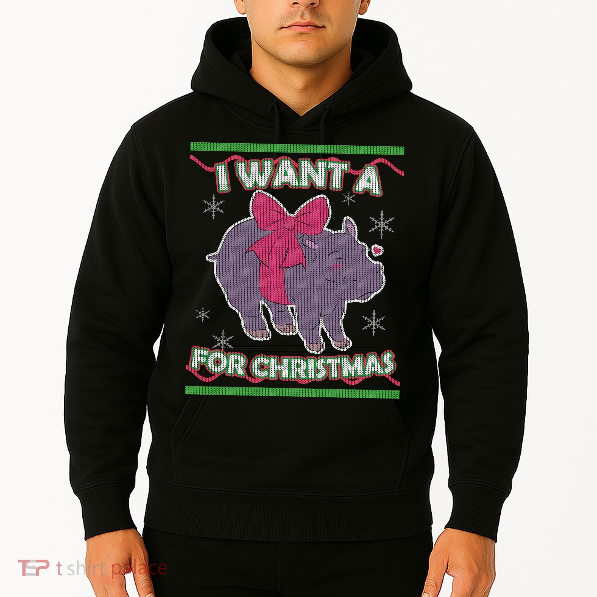I Want A Hippopotamus Ugly Christmas Sweater Hoodie