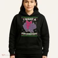 I Want A Hippopotamus Ugly Christmas Sweater Hoodie thumb 5