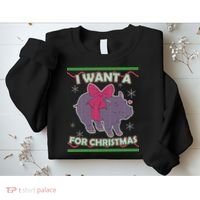 I Want A Hippopotamus Ugly Christmas Sweater Sweatshirt thumb 2