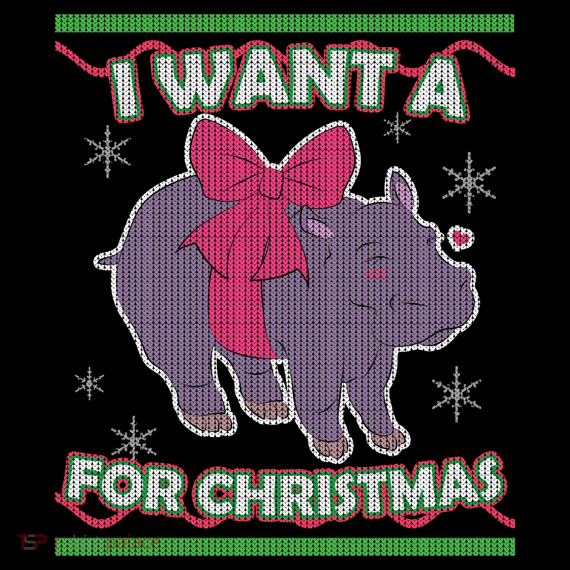 I Want A Hippopotamus Ugly Christmas Sweater Sweatshirt