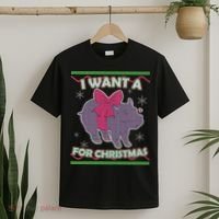 I Want A Hippopotamus Ugly Christmas Sweater T-Shirt thumb 2