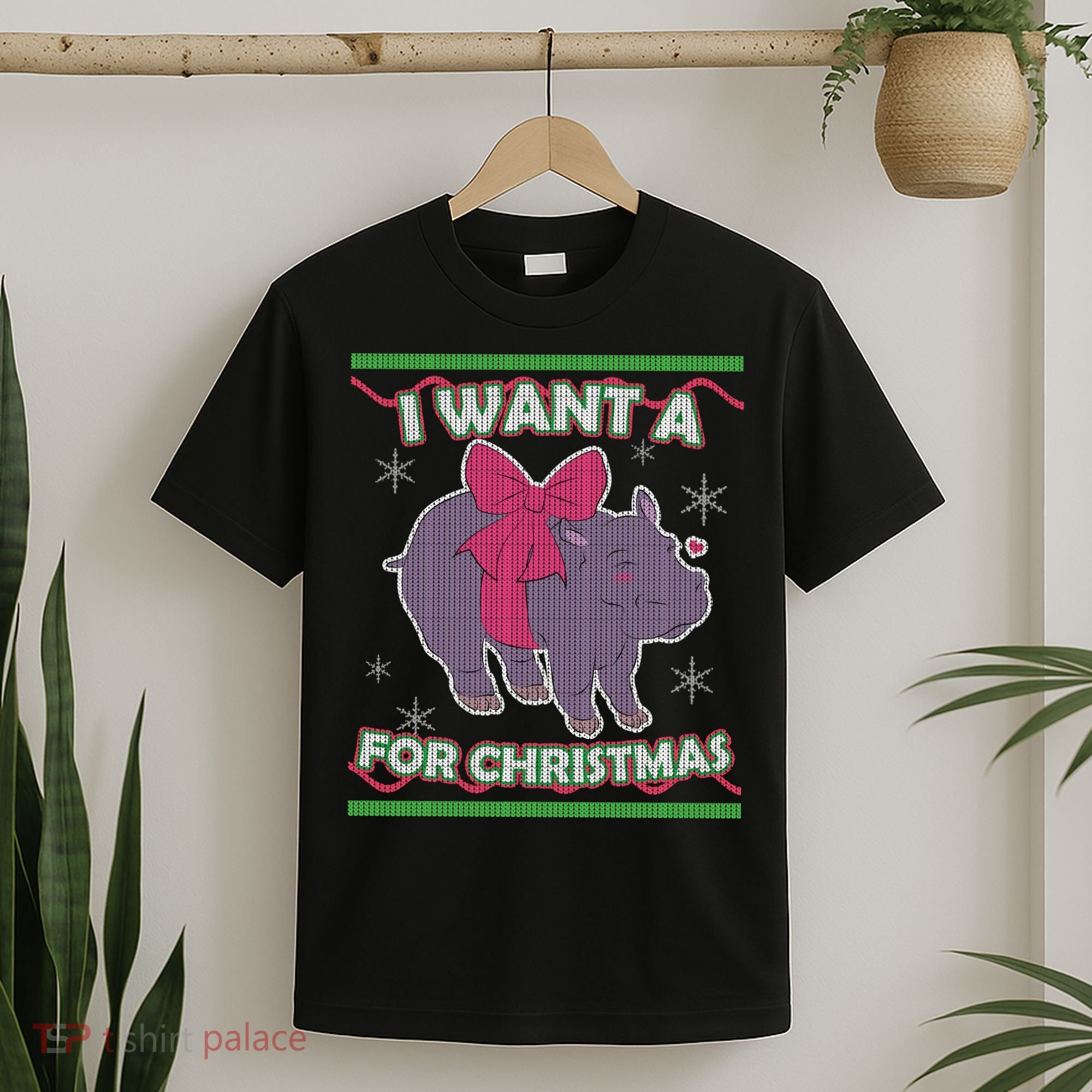 I Want A Hippopotamus Ugly Christmas Sweater T-Shirt