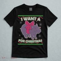 I Want A Hippopotamus Ugly Christmas Sweater T-Shirt thumb 5