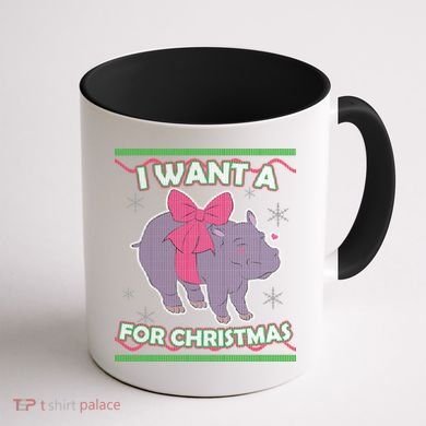 I Want A Hippopotamus Ugly Christmas Sweater Coffee Mug back