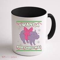 I Want A Hippopotamus Ugly Christmas Sweater Coffee Mug thumb 1