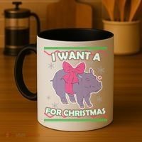I Want A Hippopotamus Ugly Christmas Sweater Coffee Mug thumb 4