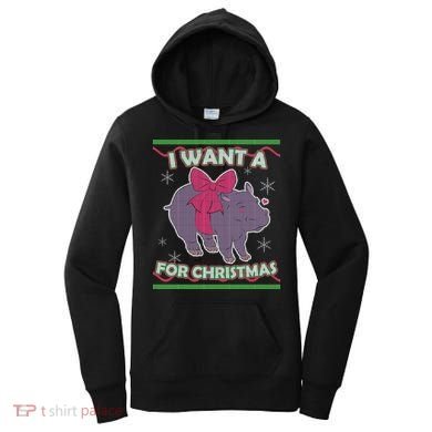 I Want A Hippopotamus Ugly Christmas Sweater Women's Hoodie