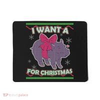 I Want A Hippopotamus Ugly Christmas Sweater Mousepad thumb 0