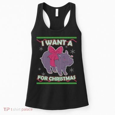 I Want A Hippopotamus Ugly Christmas Sweater Women's Tank Top