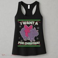 I Want A Hippopotamus Ugly Christmas Sweater Women's Tank Top thumb 3