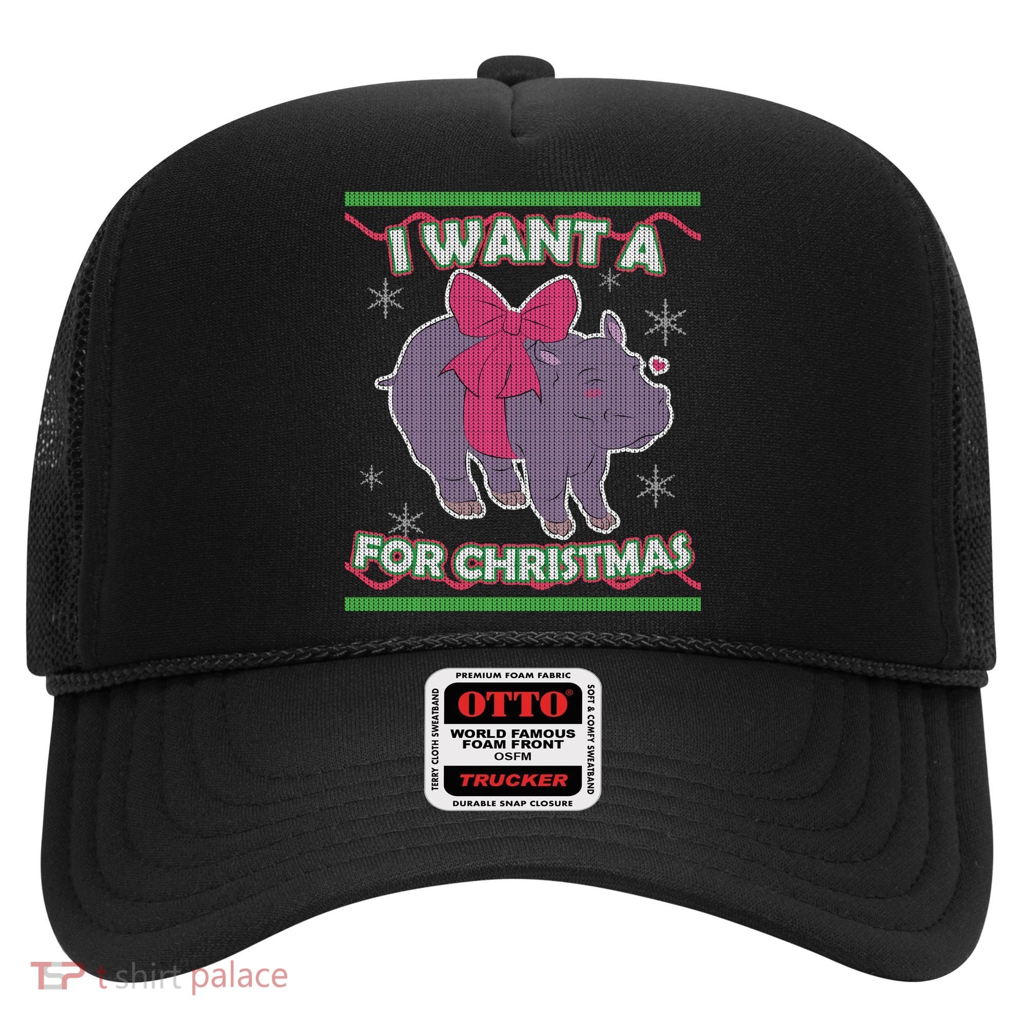 I Want A Hippopotamus Ugly Christmas Sweater Hat