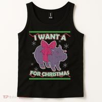 I Want A Hippopotamus Ugly Christmas Sweater Tank Top thumb 2