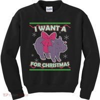 I Want A Hippopotamus Ugly Christmas Sweater Kids Sweatshirt thumb 0