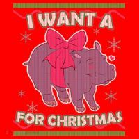 I Want A Hippopotamus Ugly Christmas Sweater Santa Hat thumb 1