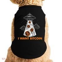 I Want Bitcoin BTC Crypto Currency UFO Doggie Tank thumb 0