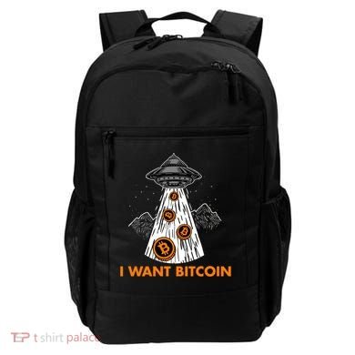 I Want Bitcoin BTC Crypto Currency UFO Backpack