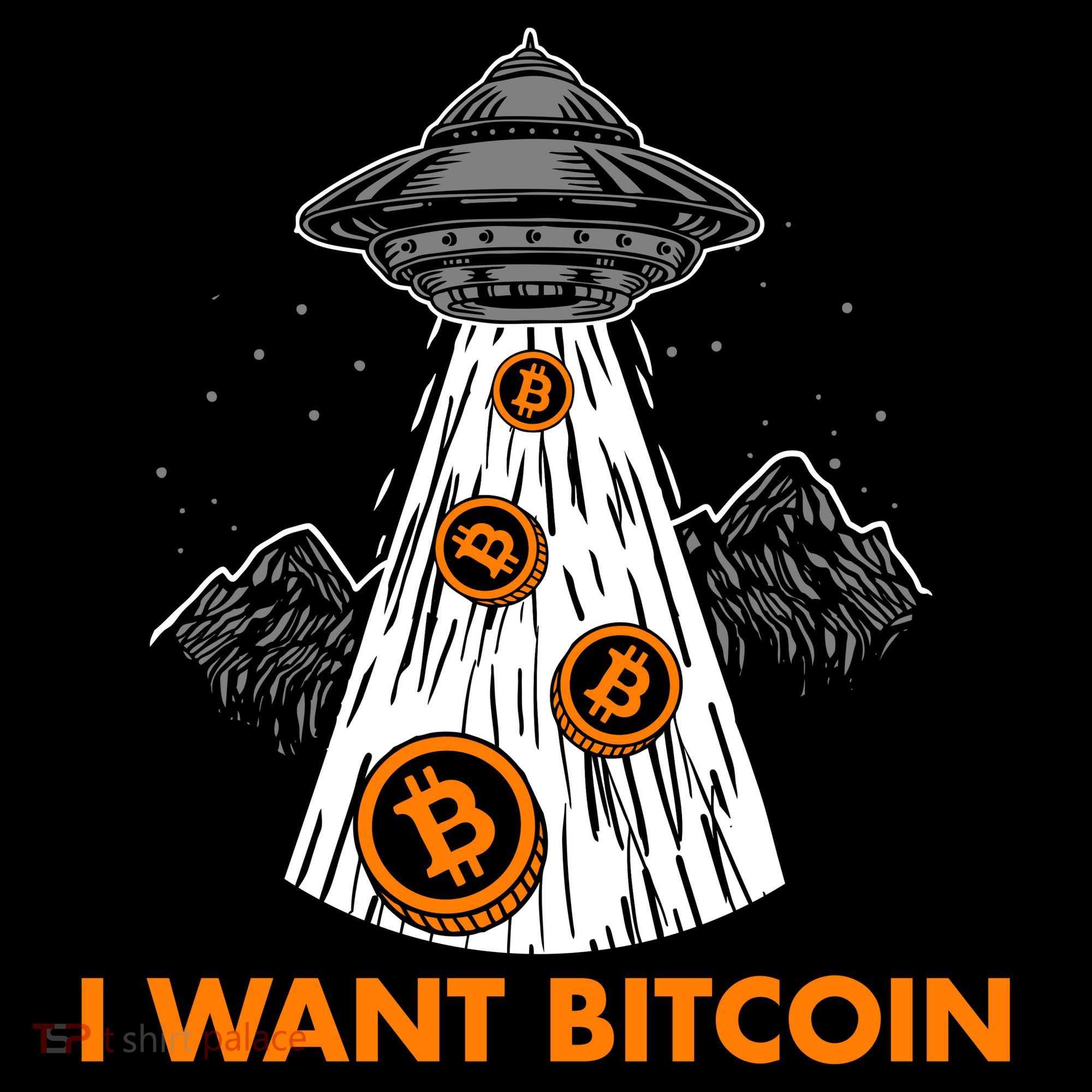 I Want Bitcoin BTC Crypto Currency UFO Women's Hoodie