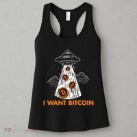 I Want Bitcoin BTC Crypto Currency UFO Women's Tank Top thumb 3