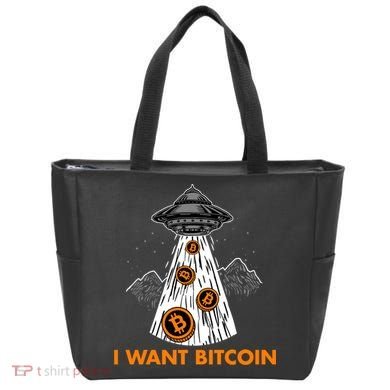 I Want Bitcoin BTC Crypto Currency UFO Tote Bag