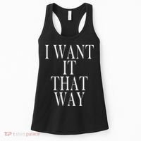 I Want It That Way Funny Music Band Song Women's Tank Top thumb 0