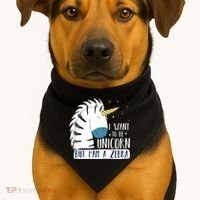 I Want To Be A Unicorn But I'm A Zebra Funny USA-Made Doggie Bandana thumb 1