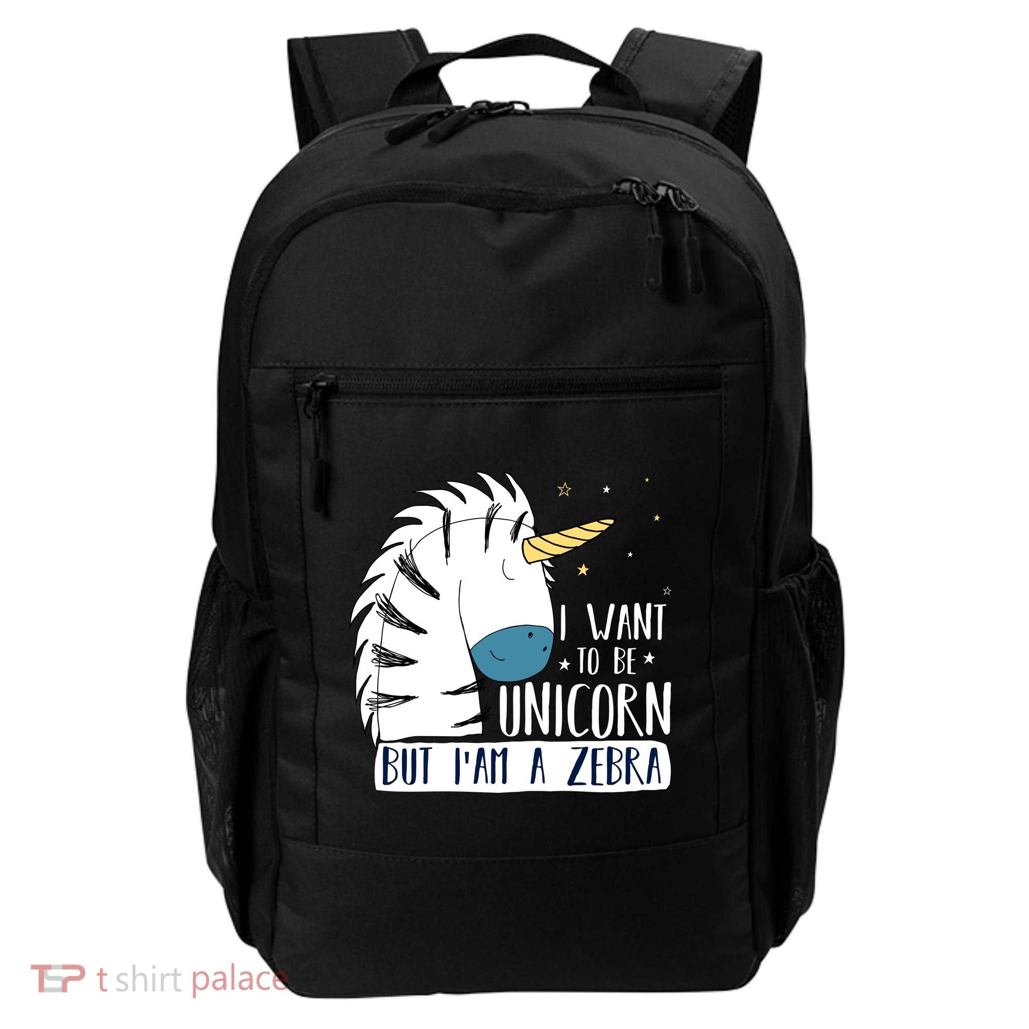 I Want To Be A Unicorn But I'm A Zebra Funny Backpack