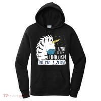 I Want To Be A Unicorn But I'm A Zebra Funny Women's Hoodie thumb 0