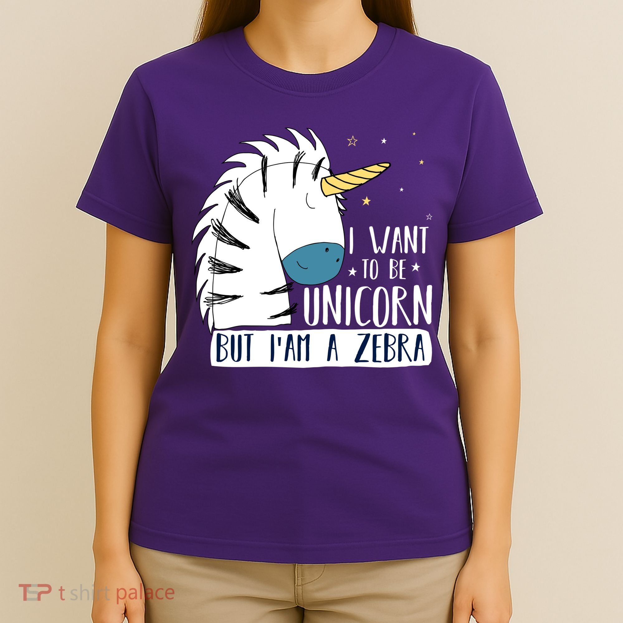 I Want To Be A Unicorn But I'm A Zebra Funny T-Shirt