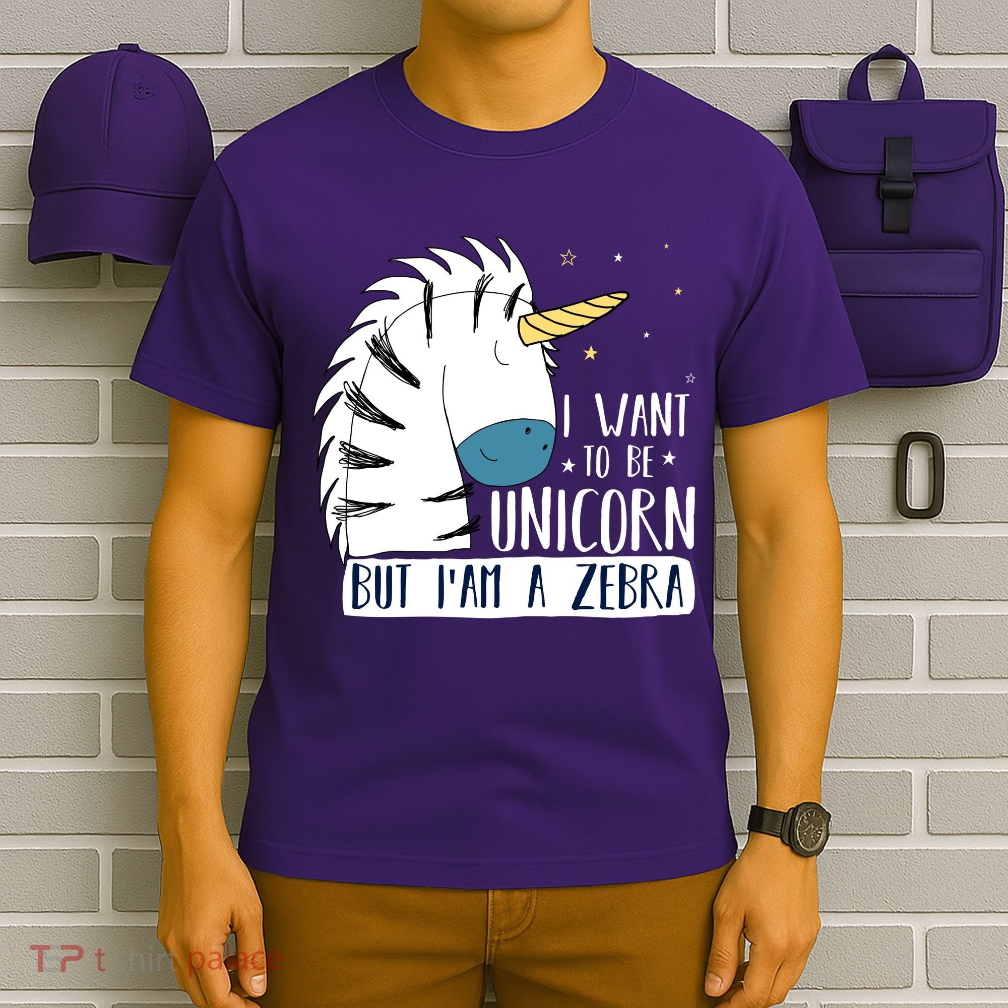 I Want To Be A Unicorn But I'm A Zebra Funny T-Shirt