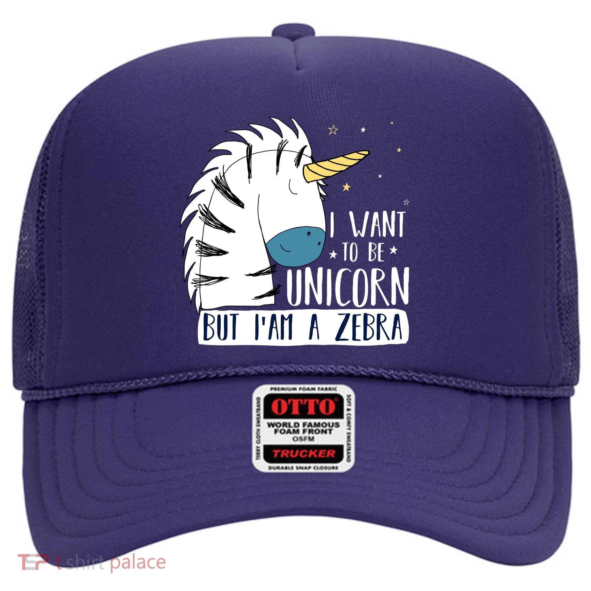 I Want To Be A Unicorn But I'm A Zebra Funny Hat