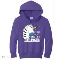 I Want To Be A Unicorn But I'm A Zebra Funny Kids Hoodie thumb 0