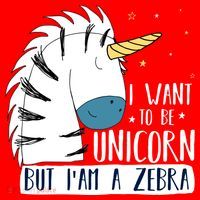I Want To Be A Unicorn But I'm A Zebra Funny Santa Hat thumb 1