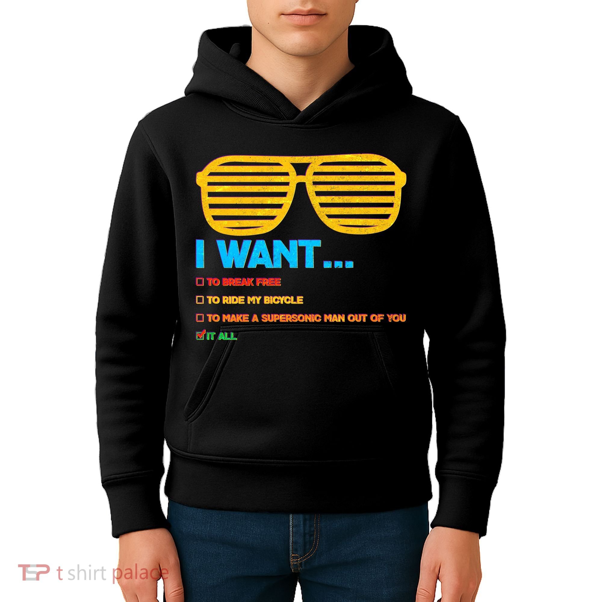 I Want To Break Free Ride Bicycle Want It All Kids Hoodie