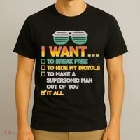 I Want To Break Free To Ride My Bicycle It All Sunglasses T-Shirt thumb 3