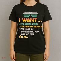 I Want To Break Free To Ride My Bicycle It All Sunglasses T-Shirt thumb 4