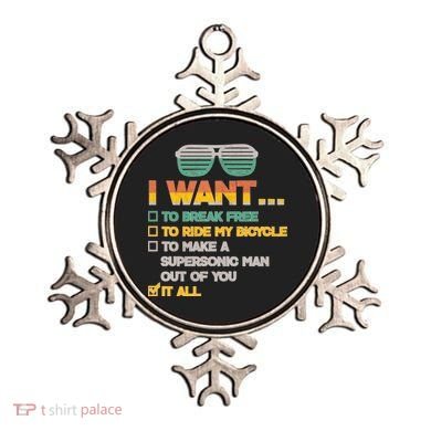 I Want To Break Free To Ride My Bicycle It All Sunglasses Ornament