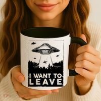 I Want To Leave UFO Alien Coffee Mug thumb 3