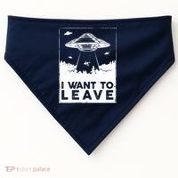 I Want To Leave UFO Alien USA-Made Doggie Bandana thumb 0