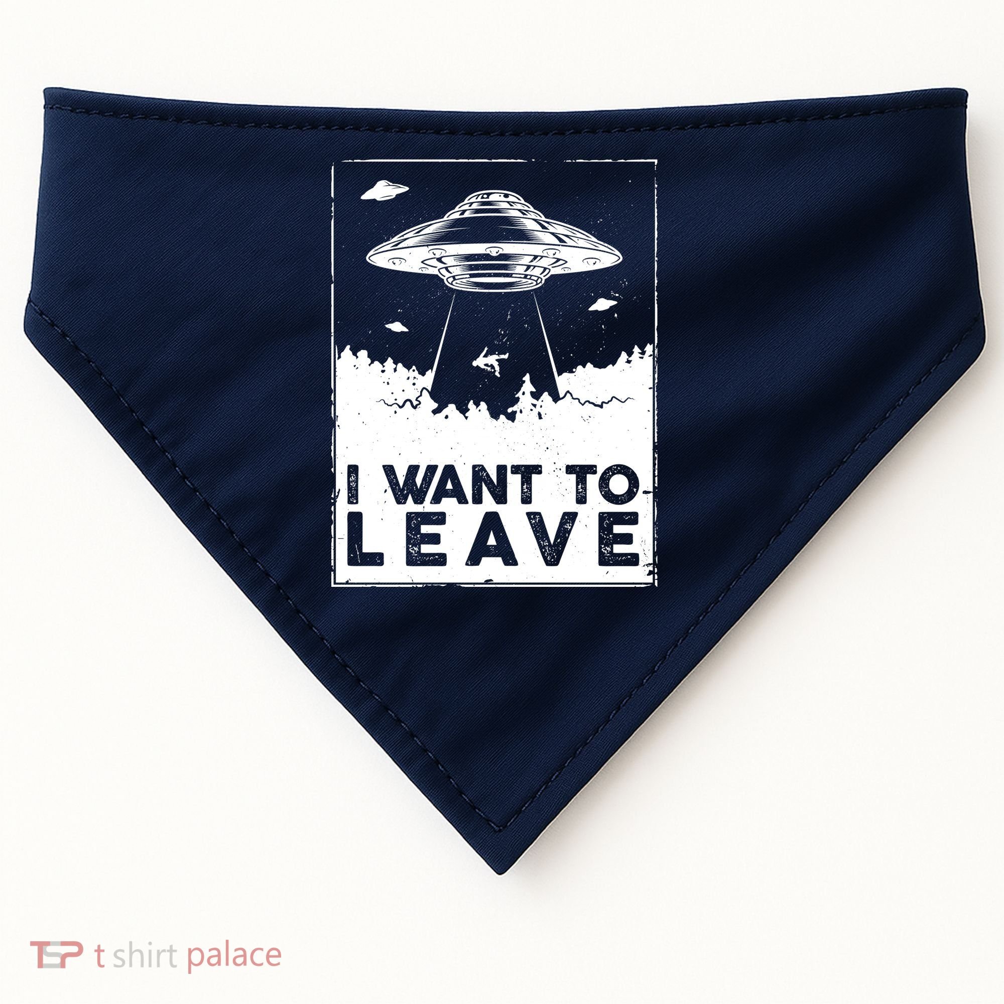 I Want To Leave UFO Alien USA-Made Doggie Bandana