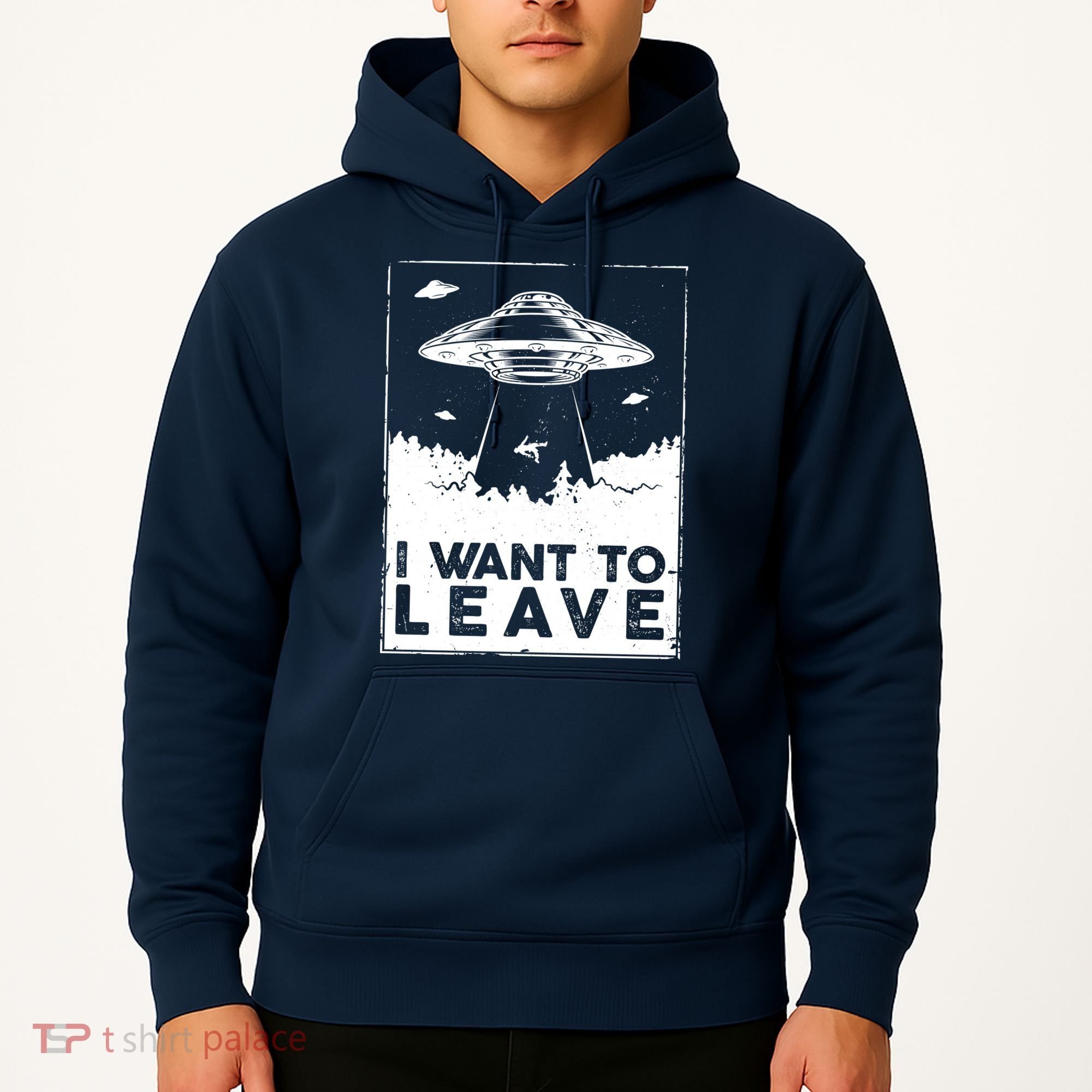 I Want To Leave UFO Alien Hoodie