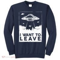 I Want To Leave UFO Alien Sweatshirt thumb 0
