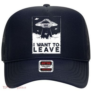 I Want To Leave UFO Alien Hat