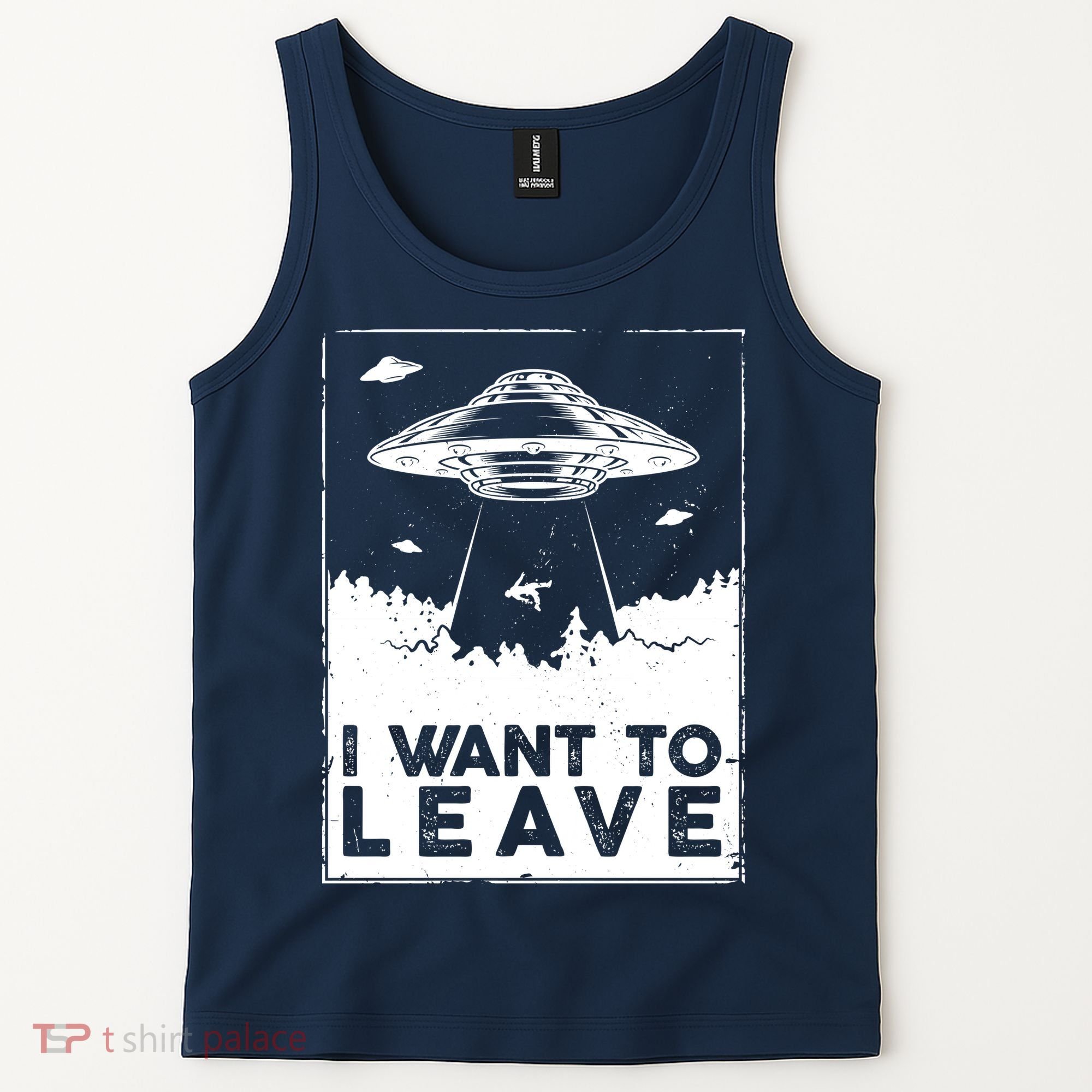 I Want To Leave UFO Alien Tank Top