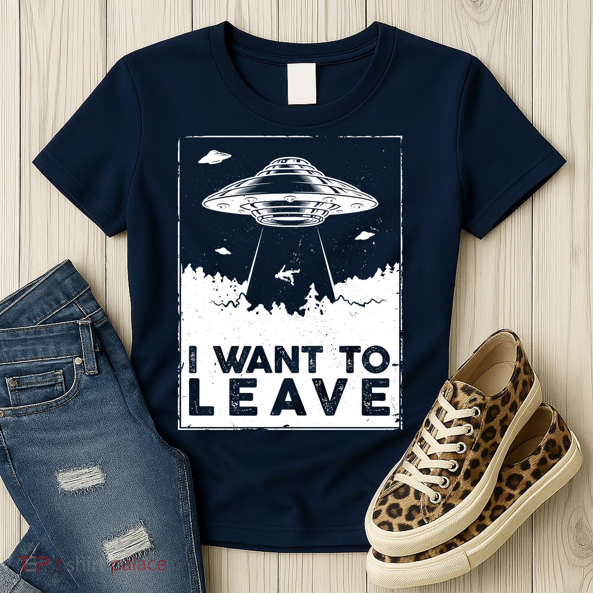I Want To Leave UFO Alien Women's T-Shirt