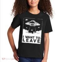 I Want To Leave UFO Alien Kids T-Shirt thumb 2