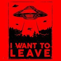 I Want To Leave UFO Alien Santa Hat thumb 1