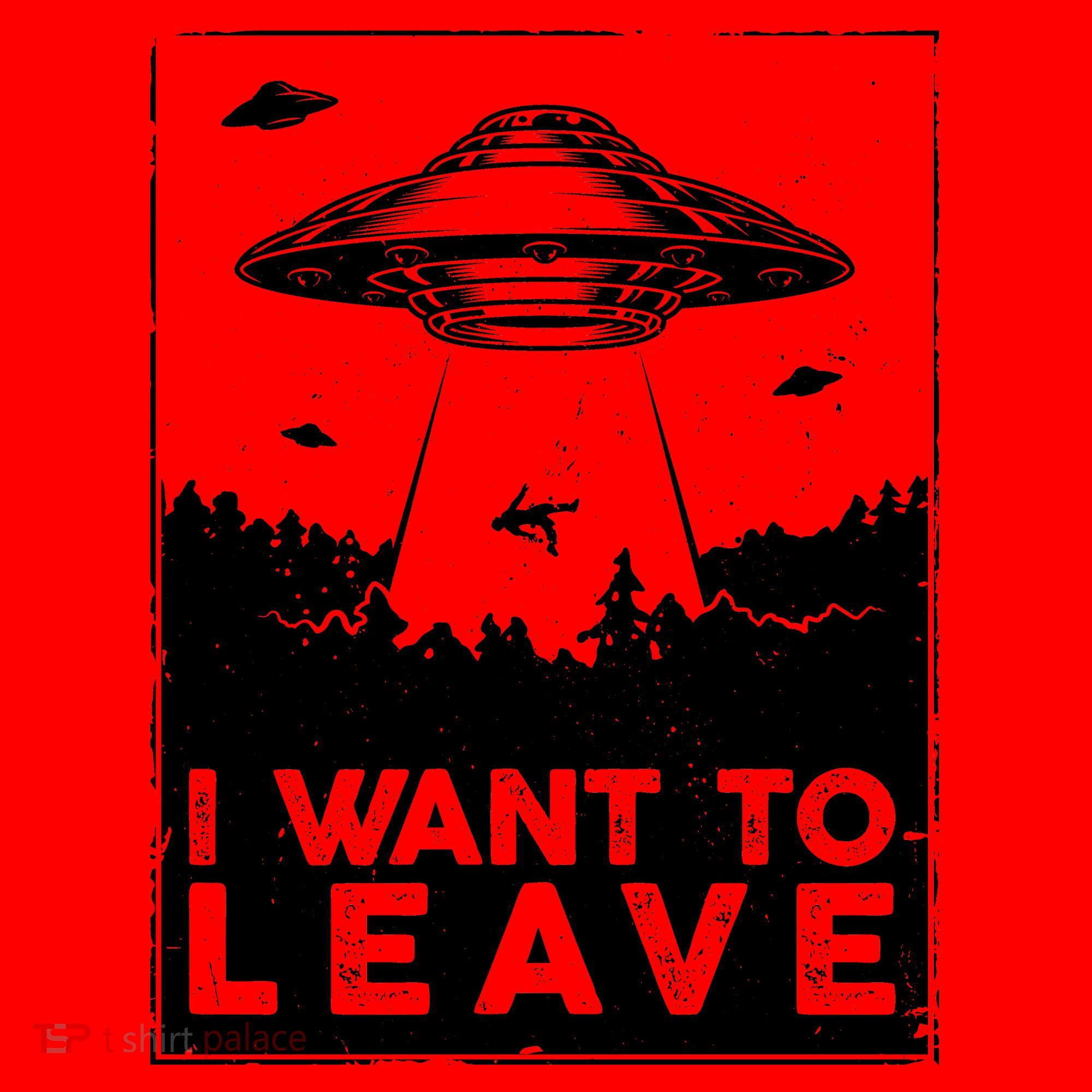 I Want To Leave UFO Alien Santa Hat