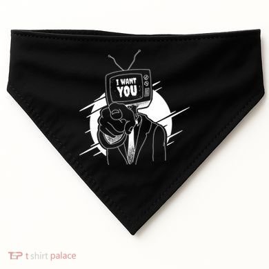 I Want You Television Retro Funny USA-Made Doggie Bandana